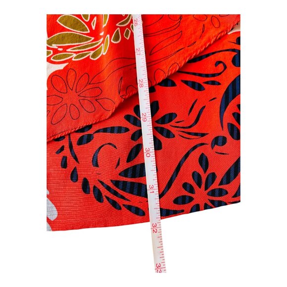 Julie Dillon Orange Asymmetrical Sundress Scoop Neck Sleeveless 100% Silk size 2 - Picture 8 of 13